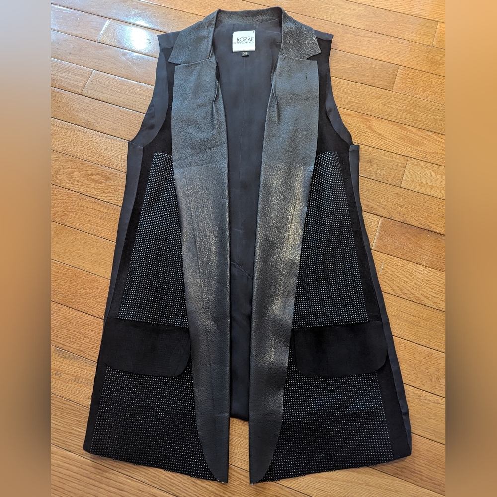 Rozae Nichols XS genuine leather vest